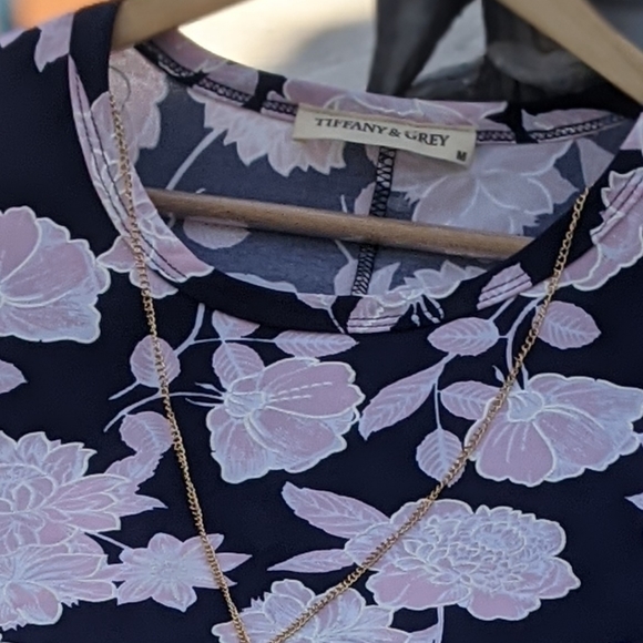 Tiffany & Grey Floral Summer Dress sz M - Picture 4 of 14